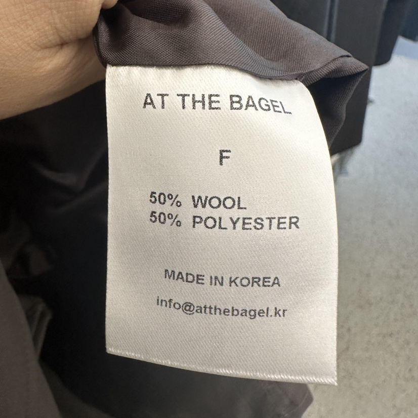 AT THE BAGEL韓國直郵㊣女士新款時尚推薦長款風衣含腰帶AT THE BAGEL長款風衣
