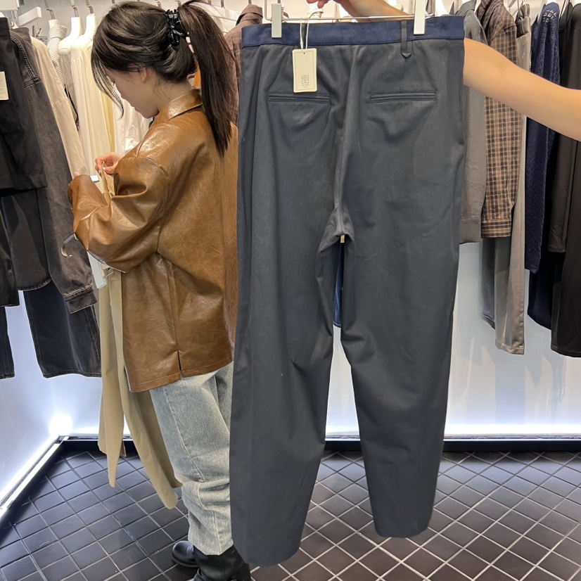 OUS/INCH-L東大門㊣代購女士新款時尚推薦真品休閑褲人字形OUS/INCH休閑褲