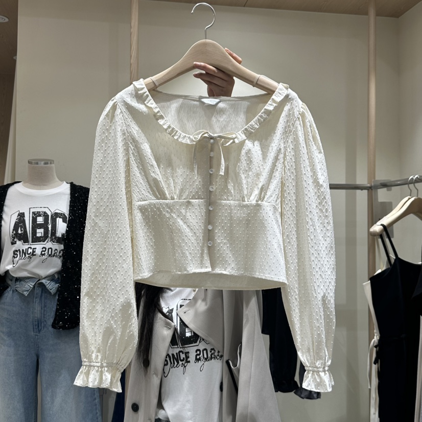 VINTAGE VIBE東大門㊣實拍女士新款推薦真品25秋冬襯衫蕾絲衫VINTAGE VIBE襯衫/蕾絲衫