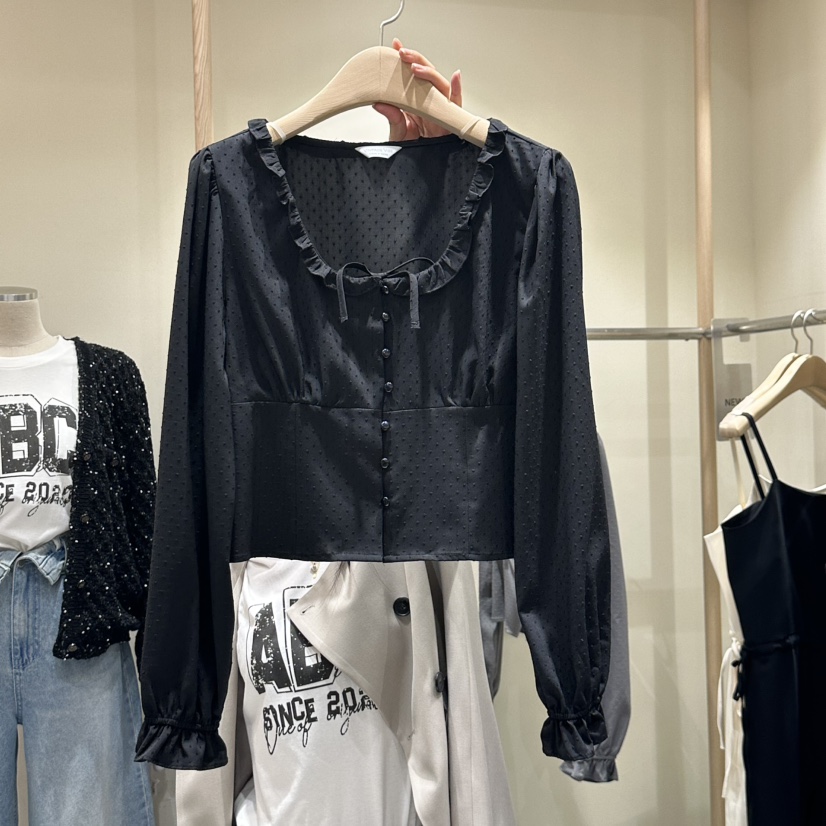 VINTAGE VIBE東大門㊣實拍女士新款推薦真品25秋冬襯衫蕾絲衫VINTAGE VIBE襯衫/蕾絲衫圖色3