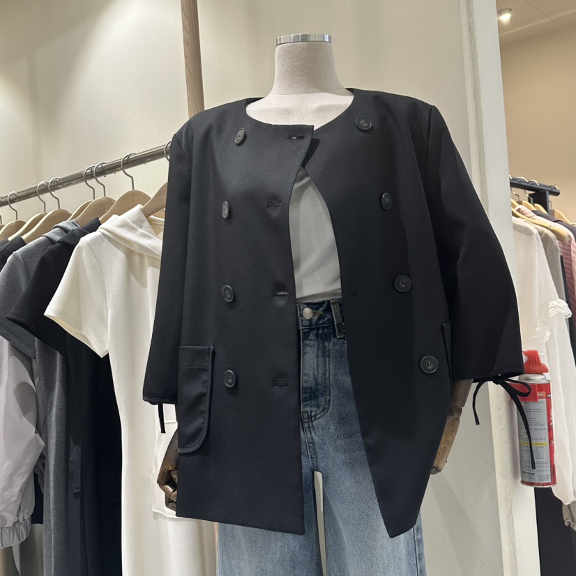 VINTAGE VIBE東大門㊣代購女裝新品時尚25秋冬休閑職業夾克VINTAGE VIBE夾克圖色2