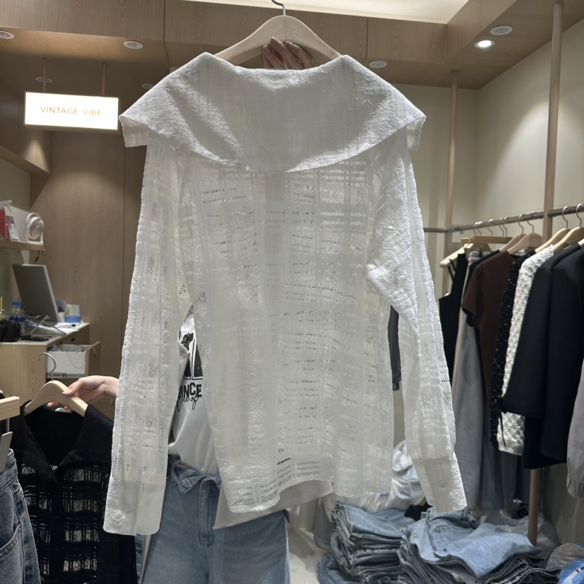 VINTAGE VIBE東大門㊣實拍女裝新款熱賣時尚真品襯衫蕾絲衫VINTAGE VIBE襯衫/蕾絲衫