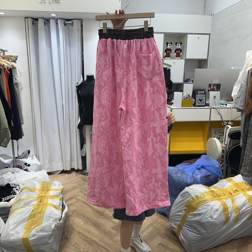 DE LINE東大門㊣代購女裝新品時尚人氣推薦休閑休閑褲迷彩DE LINE休閑褲