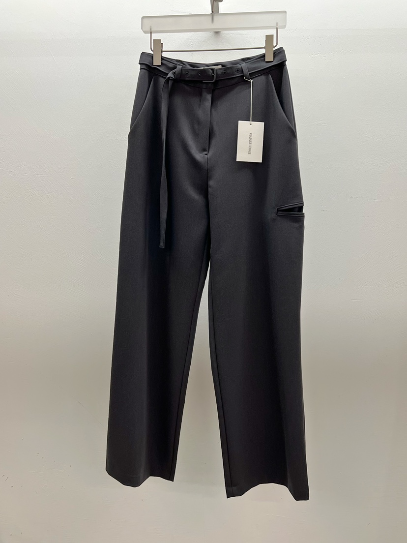 WEARABLE-L韓國直郵㊣女士新款真品推薦職業人氣休閑褲含腰帶WEARABLE休閑褲圖色2