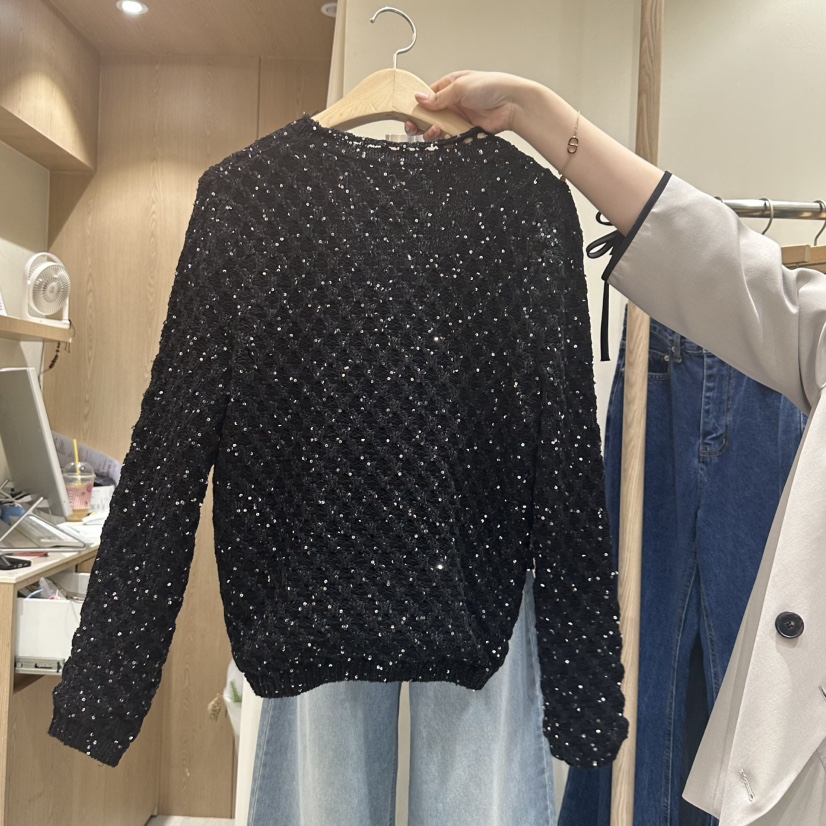 VINTAGE VIBE韓國代購㊣女士新品職業休閑25秋冬針織衫開衫VINTAGE VIBE針織衫