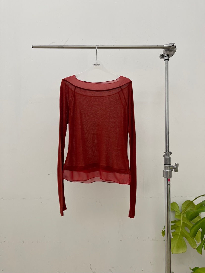 ATMOSPHERE東大門㊣實拍女裝新品休閑人氣25秋冬長袖T恤雪紡ATMOSPHERE/BLING長袖T恤圖色1