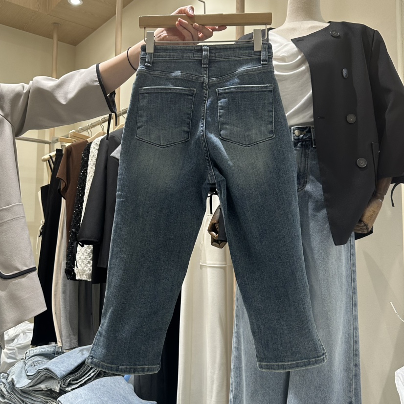 VINTAGE VIBE東大門㊣直郵女士新品25秋冬時尚職業真品牛仔褲VINTAGE VIBE牛仔褲