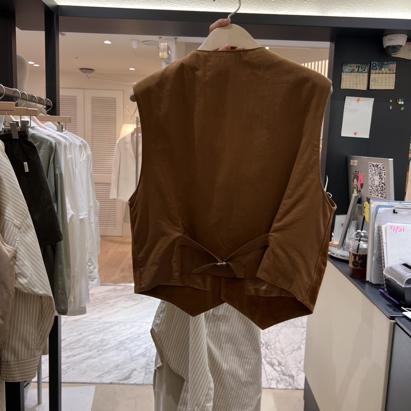 SELF SERVICE韓國代購㊣女士新款25秋冬熱賣職業馬甲絨面革SELF SERVICE馬甲