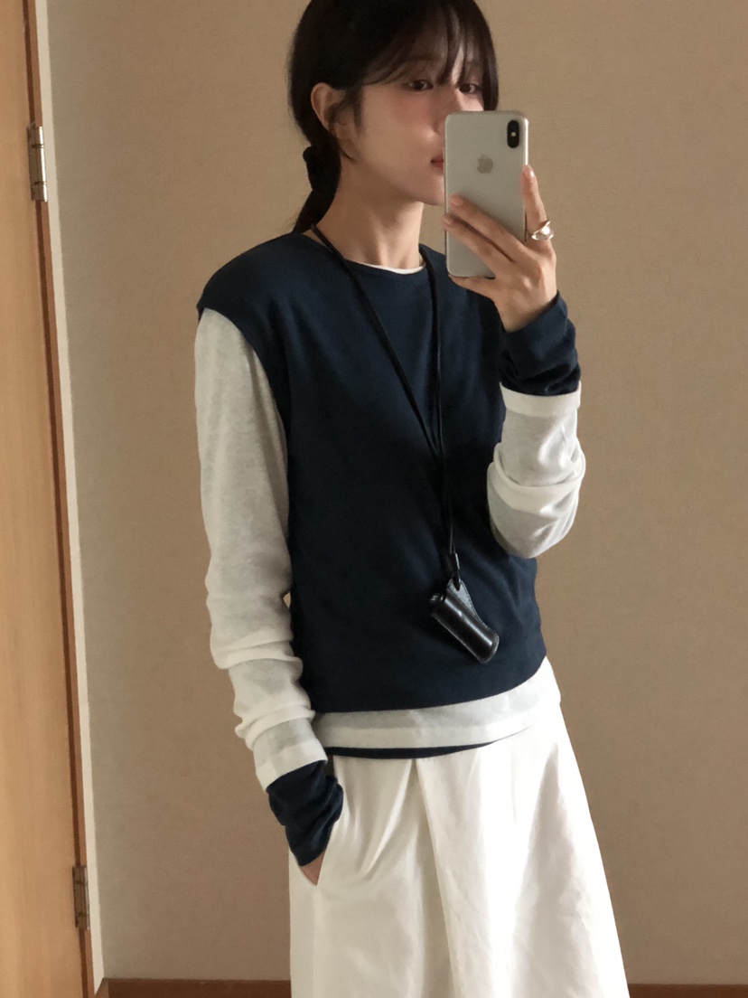 THE EYL東大門㊣代購女裝新品人氣休閑25秋冬職業真品長袖T恤THE EYL長袖T恤
