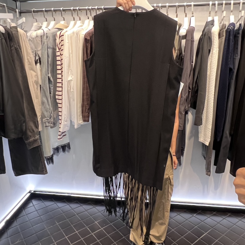 OUS/INCH-L東大門㊣直郵女士新款職業休閑25秋冬連衣裙流蘇OUS/INCH連衣裙