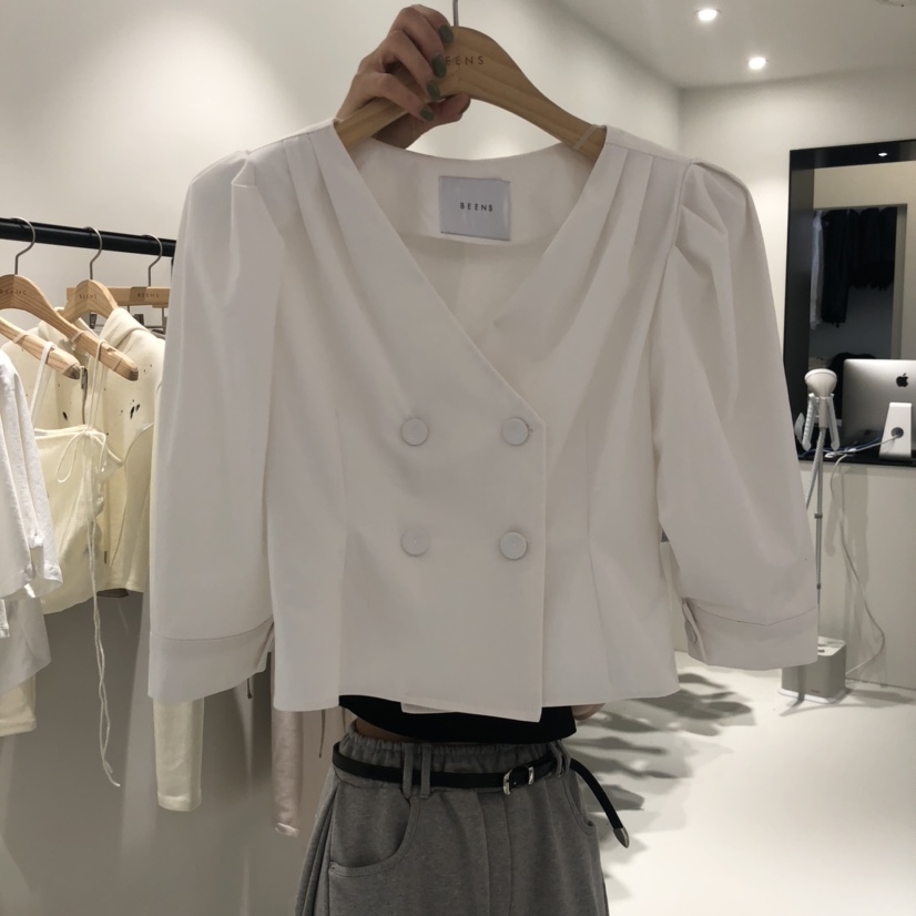 BAGUETTE韓國直郵㊣女士新品休閑熱賣25秋冬真品襯衫蕾絲衫BAGUETTE襯衫/蕾絲衫