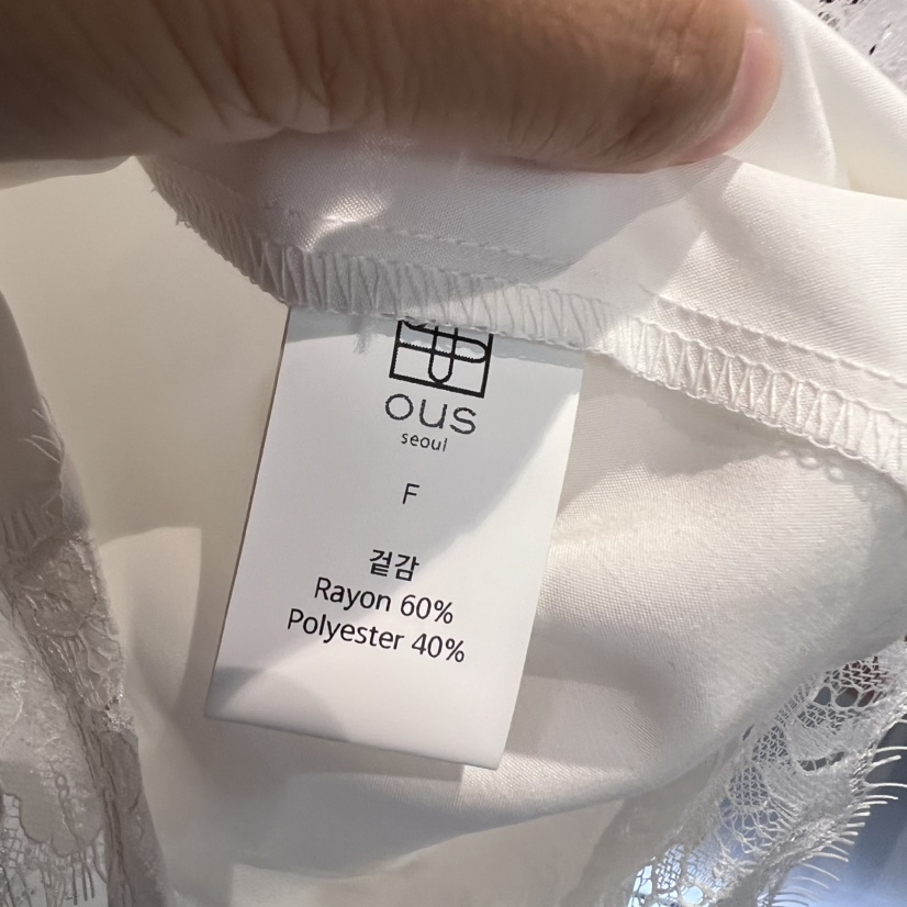 OUS/INCH-L韓國代購㊣女士新款25秋冬熱賣休閑襯衫蕾絲衫OUS/INCH襯衫/蕾絲衫