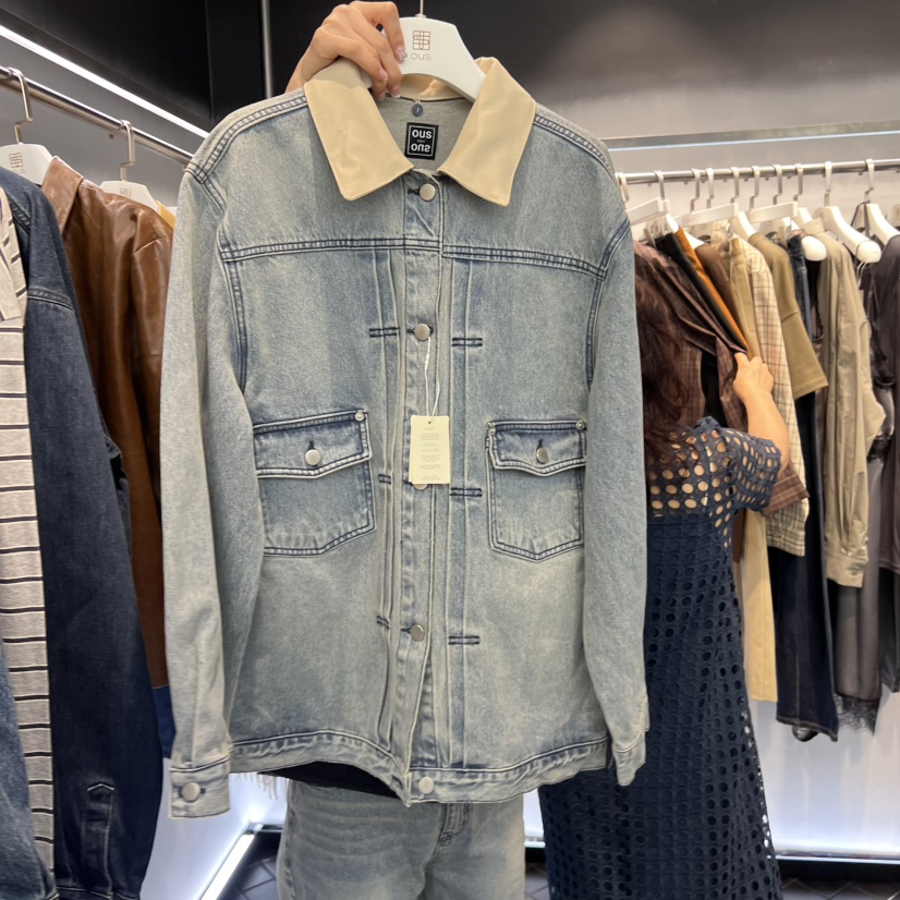OUS/INCH-L東大門㊣直郵女裝新品熱賣職業25秋冬真品夾克絨OUS/INCH夾克圖色2