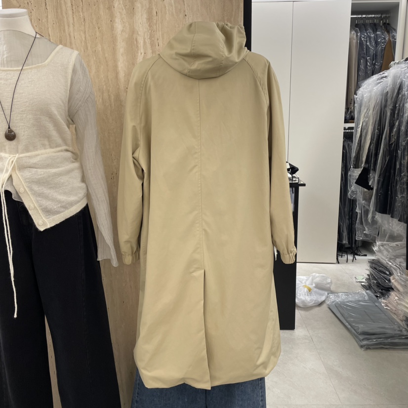 WRITTEN BY韓國代購㊣女裝新品人氣職業真品時尚長款風衣連帽WRITTEN BY長款風衣
