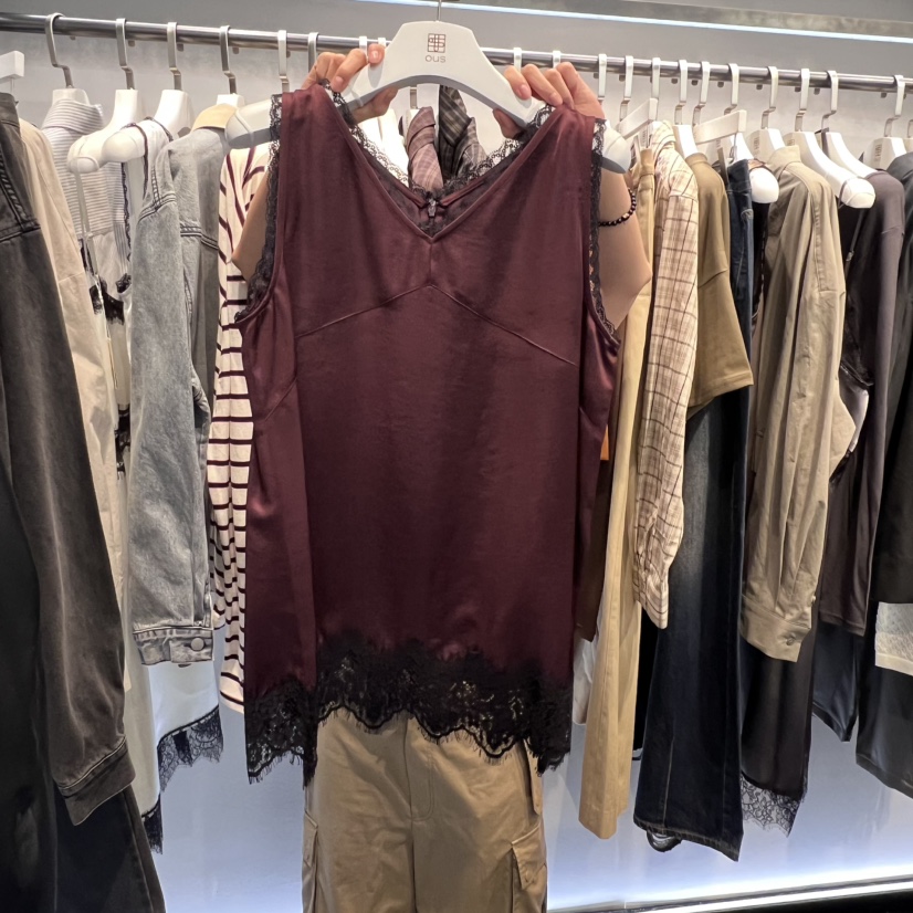 OUS/INCH-L韓國直郵㊣女士新品熱賣時尚職業吊帶背心蕾絲OUS/INCH吊帶/背心
