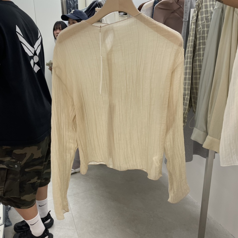 WRITTEN BY東大門㊣代購女裝新品時尚熱賣人氣襯衫蕾絲衫褶皺WRITTEN BY襯衫/蕾絲衫圖色2