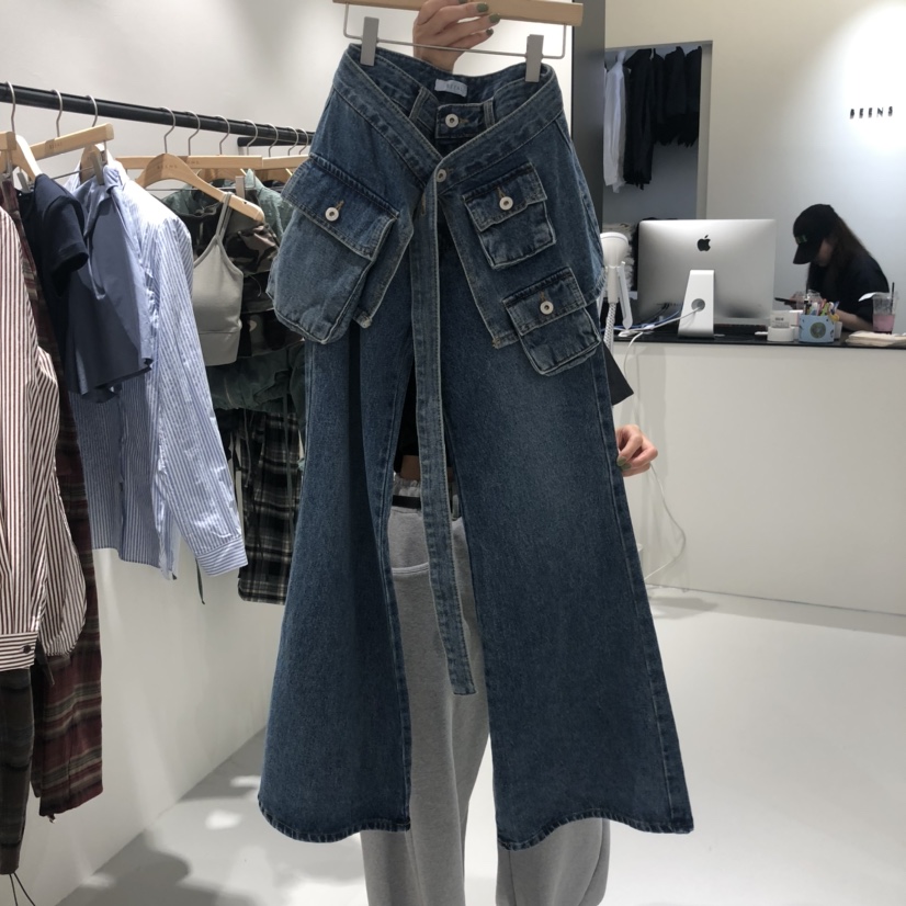 BAGUETTE東大門㊣代購女士新款人氣25秋冬推薦時尚裙褲可拆卸BAGUETTE裙褲