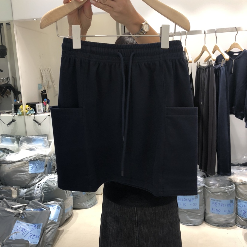 RICH SISTER韓國代購㊣女士新款休閑職業熱賣人氣短裙口袋RICH SISTER短裙圖色2