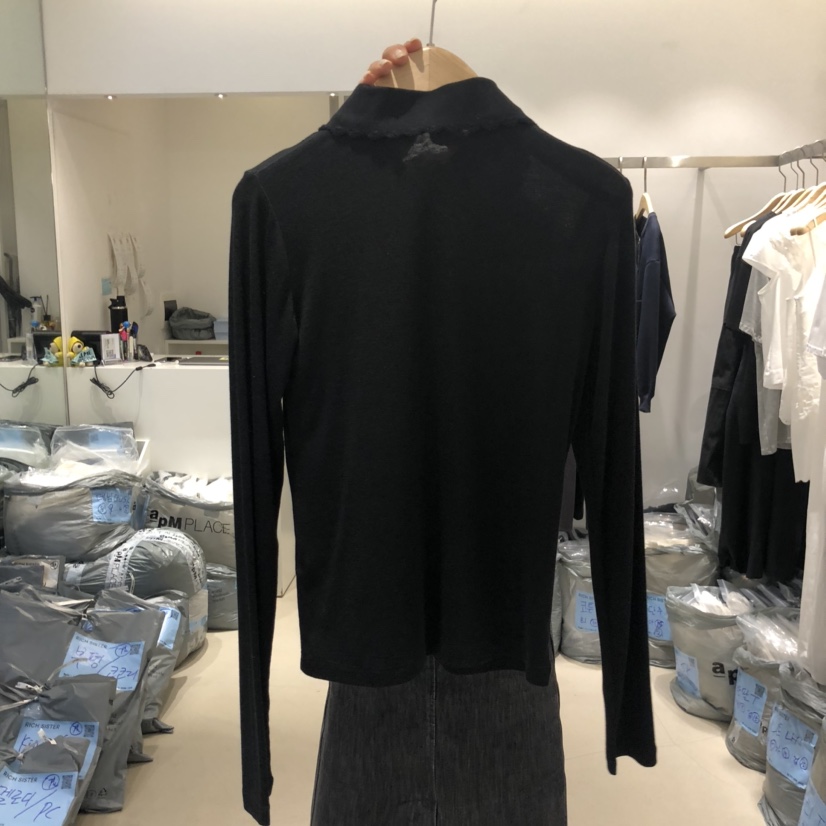 RICH SISTER韓國代購㊣女士新品熱賣推薦職業25秋冬長袖T恤刺繡RICH SISTER長袖T恤