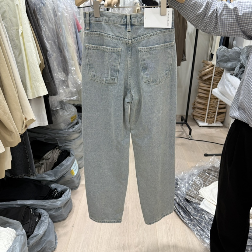 NOTTINGHAM東大門㊣實拍女裝新品推薦真品25秋冬牛仔褲柔軟NOTTINGHAM牛仔褲