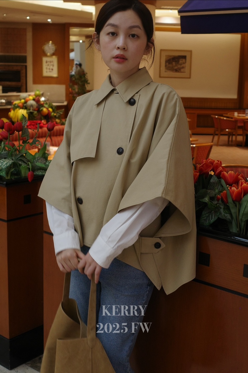 KERRY東大門㊣直郵女士新款熱賣休閑時尚推薦職業25秋冬夾克斗篷KERRY夾克