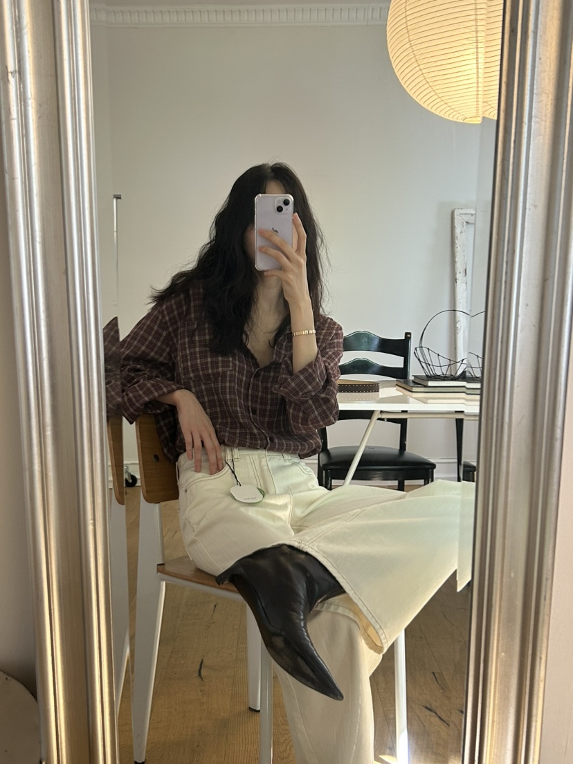 ME MO東大門㊣代購女士新品人氣熱賣推薦襯衫蕾絲衫格紋海軍ME MO襯衫/蕾絲衫