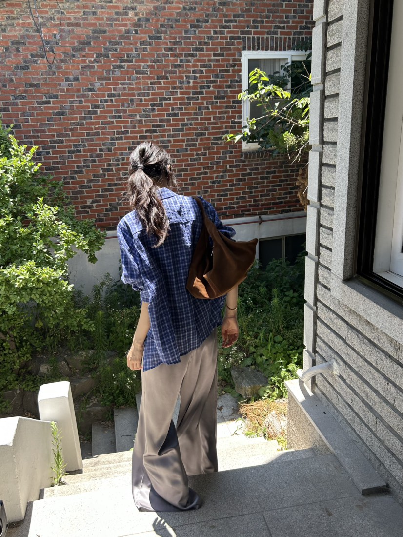 ME MO東大門㊣代購女士新品人氣熱賣推薦襯衫蕾絲衫格紋海軍ME MO襯衫/蕾絲衫