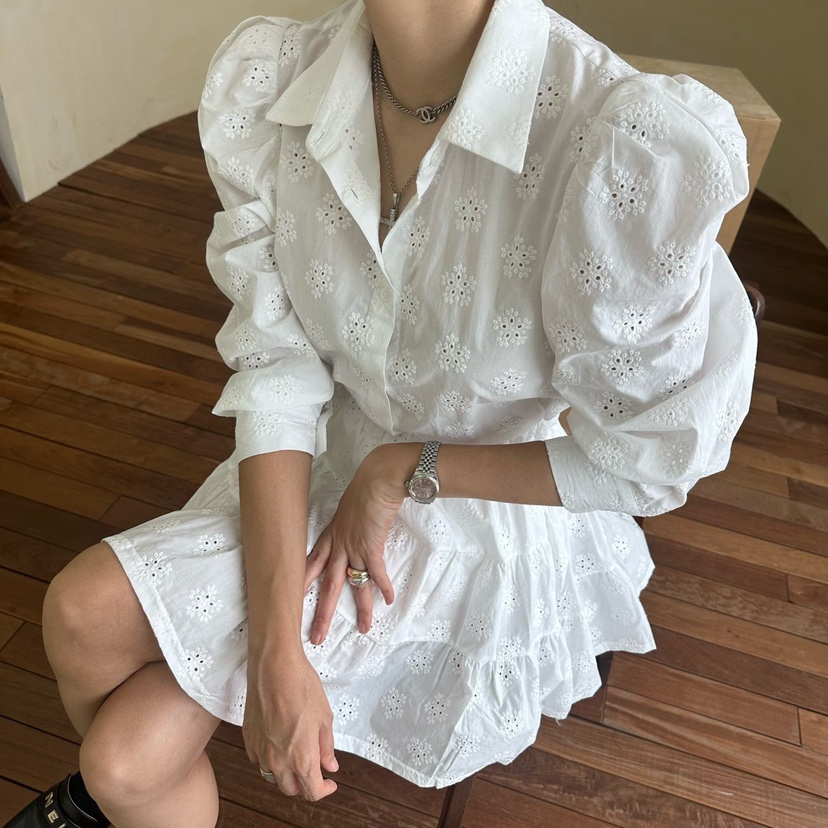 SOUIT韓國代購㊣女裝新款推薦真品熱賣25秋冬人氣襯衫蕾絲衫SOUIT by mabel-L襯衫/蕾絲衫