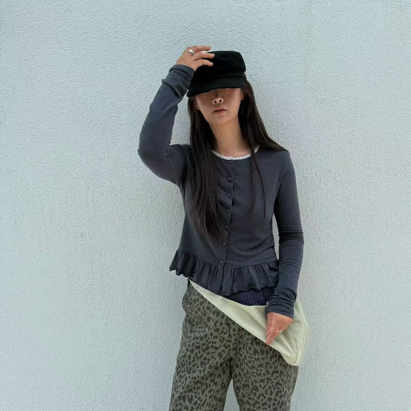 OLI SEOUL韓國代購㊣女士新款人氣25秋冬休閑職業熱賣針織衫OLI SEOUL針織衫