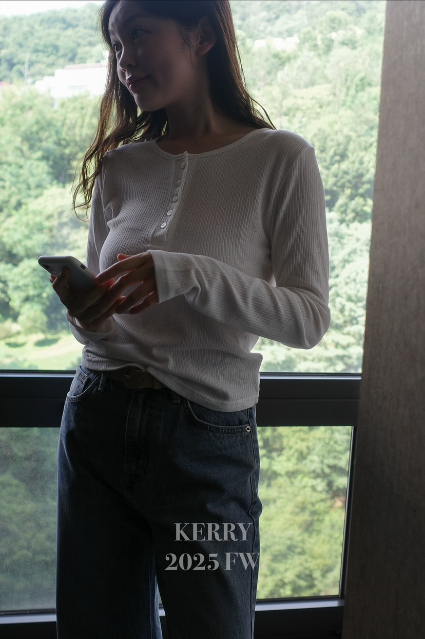 KERRY韓國代購㊣女士新款真品時尚職業25秋冬熱賣推薦長袖T恤KERRY長袖T恤