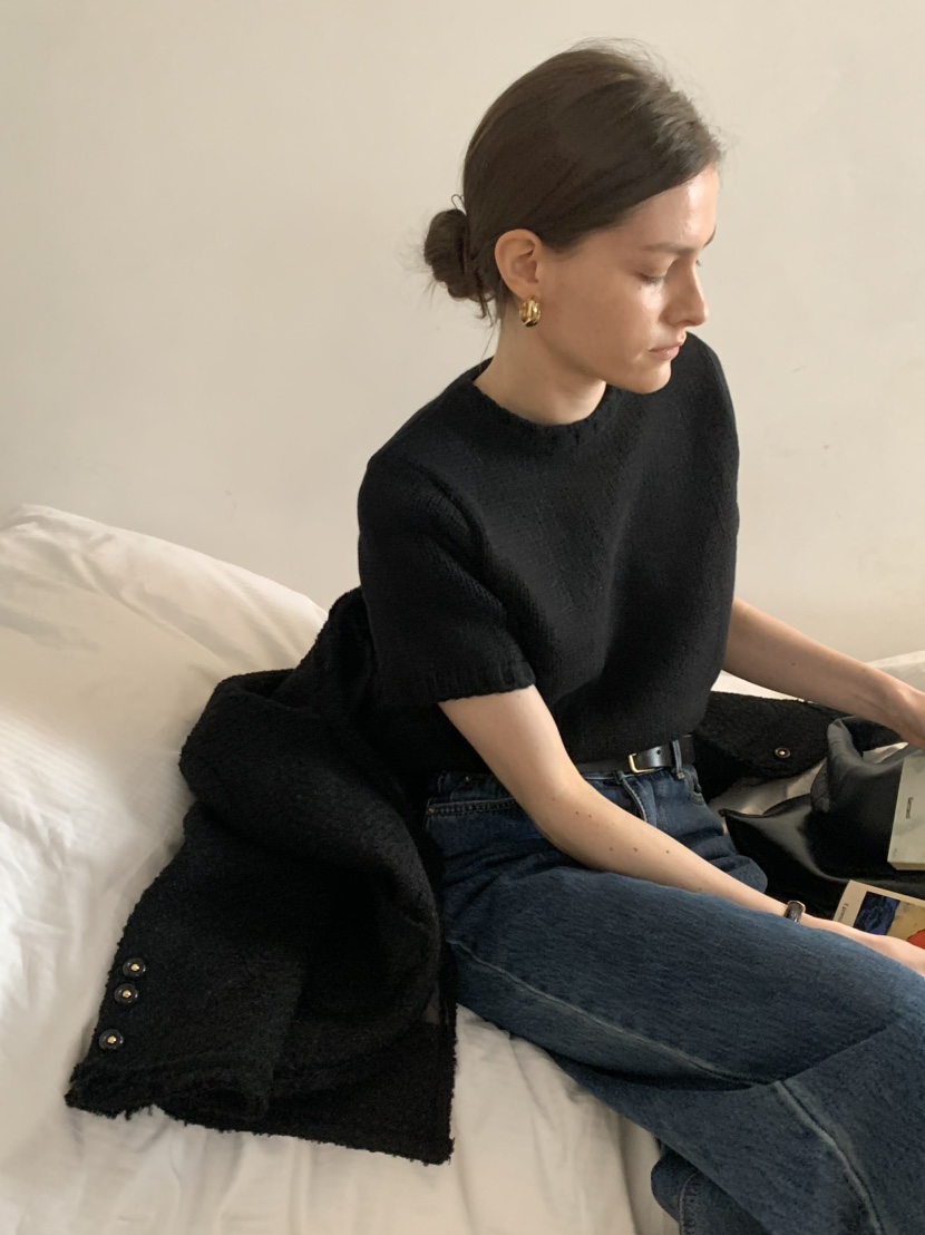 BLEECKER韓國直郵㊣女裝新款真品25秋冬人氣休閑職業針織衫BLEECKER針織衫