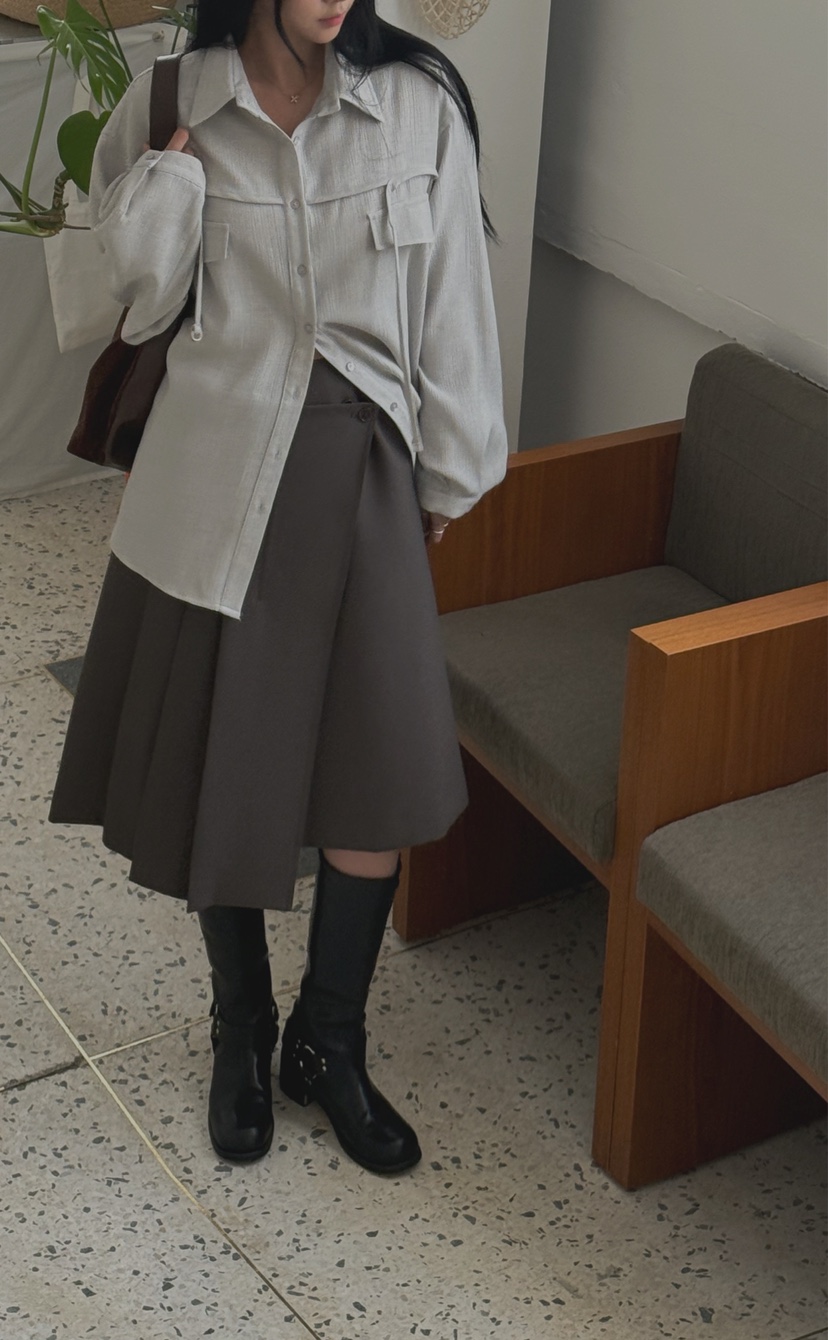 DAISY韓國直郵㊣女裝新品真品25秋冬人氣休閑職業半身裙中短裙DAISY半身裙/中短裙