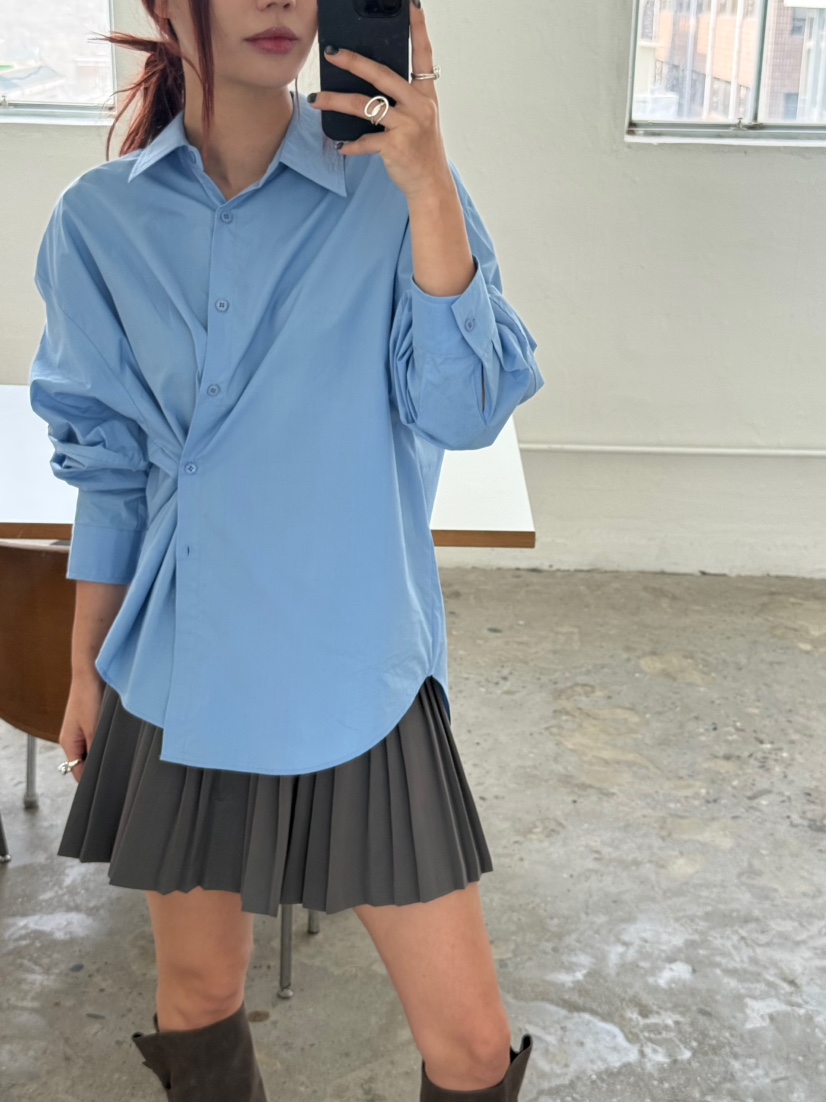 OVER NEAR東大門㊣實拍女士新款職業推薦休閑人氣襯衫蕾絲衫OVER NEAR襯衫/蕾絲衫