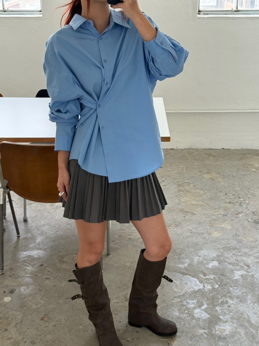 OVER NEAR東大門㊣實拍女士新款職業推薦休閑人氣襯衫蕾絲衫OVER NEAR襯衫/蕾絲衫