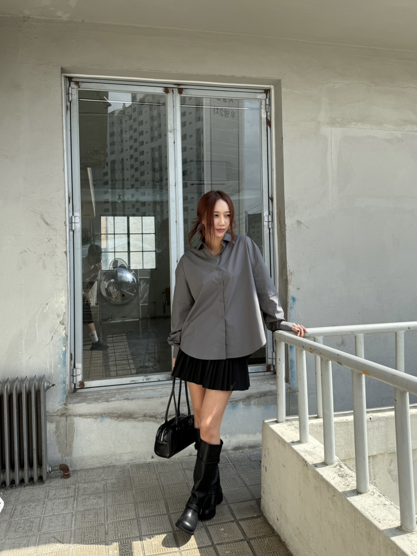 OVER NEAR東大門㊣實拍女士新款職業推薦休閑人氣襯衫蕾絲衫OVER NEAR襯衫/蕾絲衫