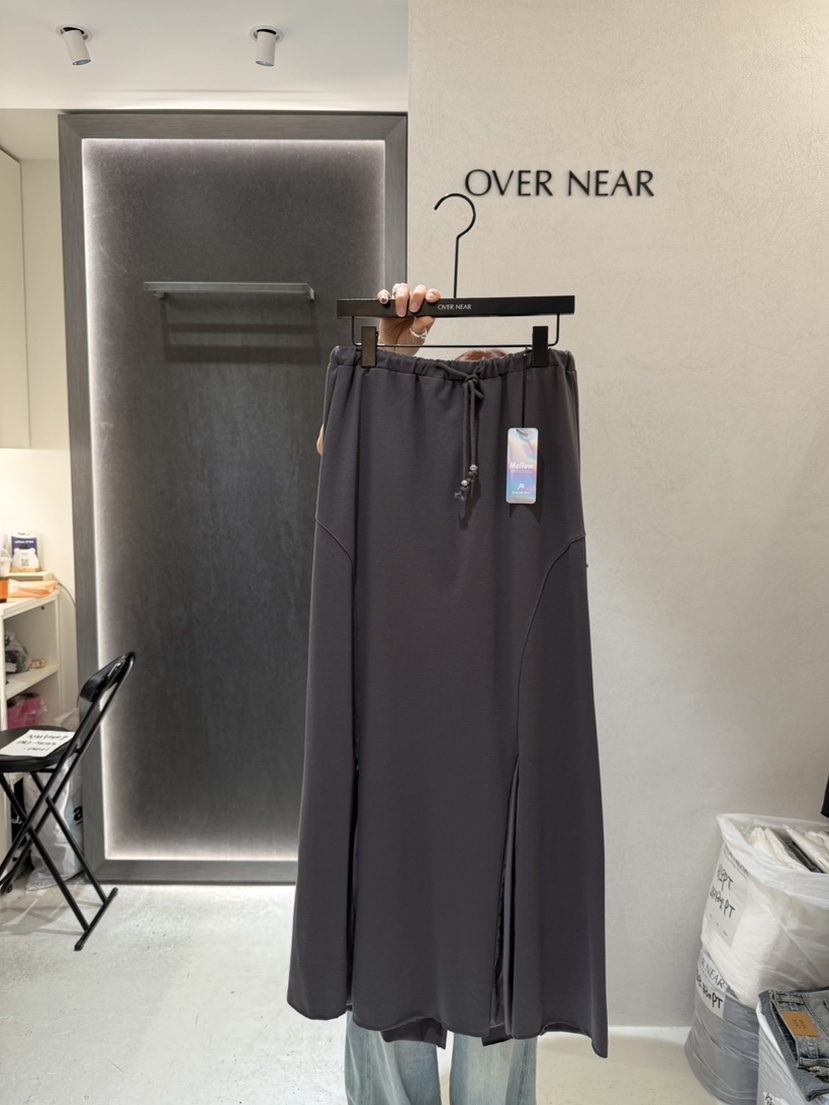 OVER NEAR東大門㊣代購女裝新款休閑職業25秋冬推薦時尚長裙OVER NEAR長裙圖色3