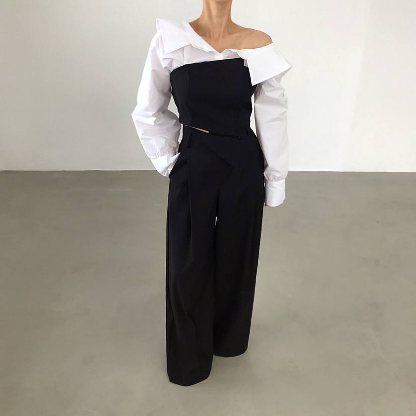 2TWO MOON東大門㊣代購女裝新款休閑25秋冬熱賣襯衫蕾絲衫2TWO MOON襯衫/蕾絲衫圖色2