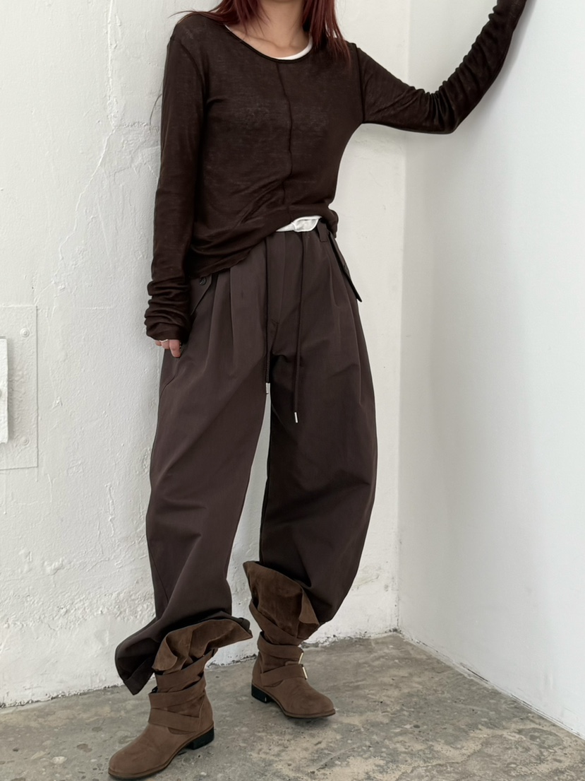 OVER NEAR東大門㊣實拍女士新品25秋冬人氣休閑推薦休閑褲OVER NEAR休閑褲