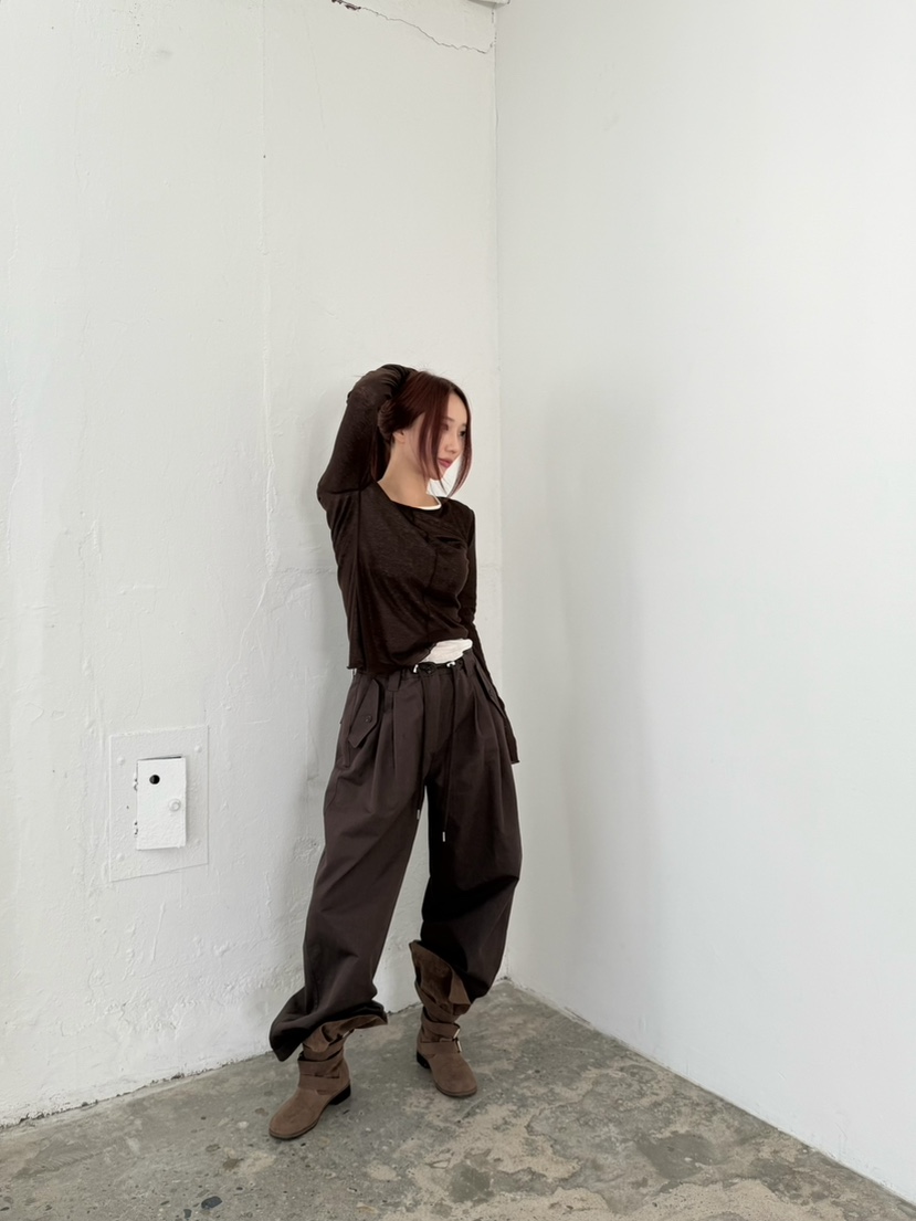 OVER NEAR東大門㊣實拍女士新品25秋冬人氣休閑推薦休閑褲OVER NEAR休閑褲