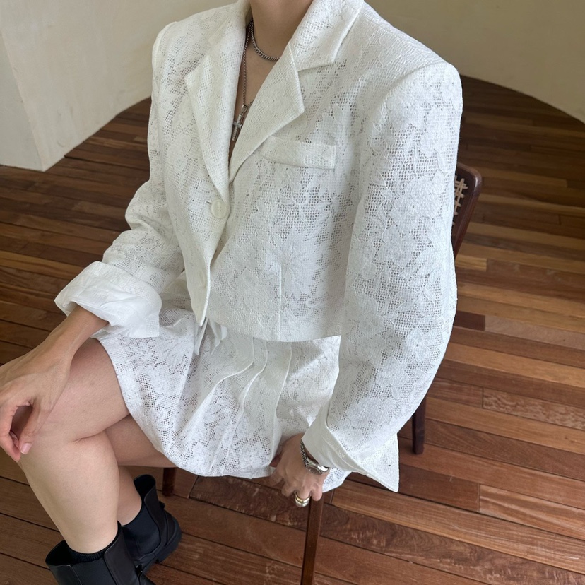 SOUIT韓國代購㊣女裝新款真品25秋冬推薦時尚熱賣人氣職業夾克SOUIT by mabel-L夾克