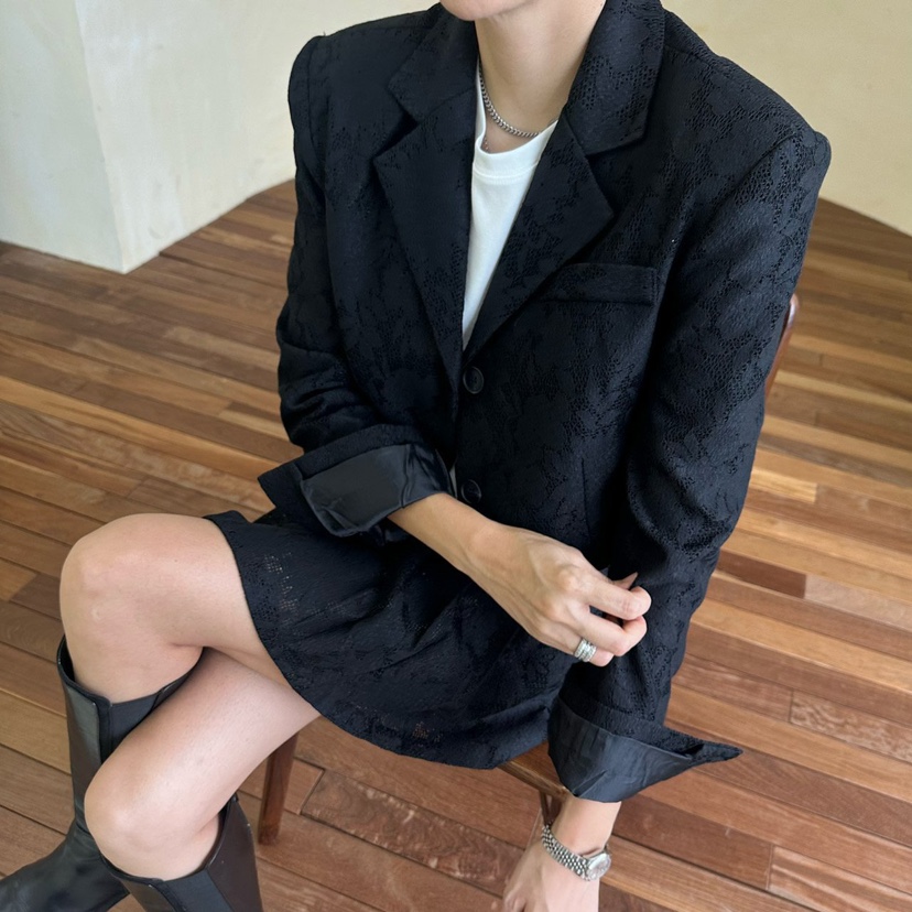 SOUIT韓國代購㊣女裝新款真品25秋冬推薦時尚熱賣人氣職業夾克SOUIT by mabel-L夾克