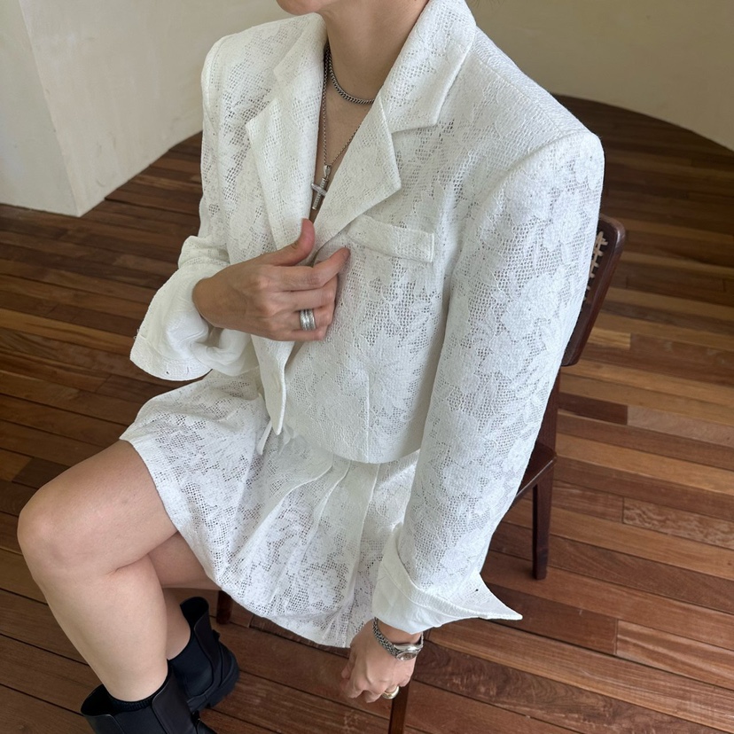 SOUIT韓國代購㊣女裝新款真品25秋冬推薦時尚熱賣人氣職業夾克SOUIT by mabel-L夾克