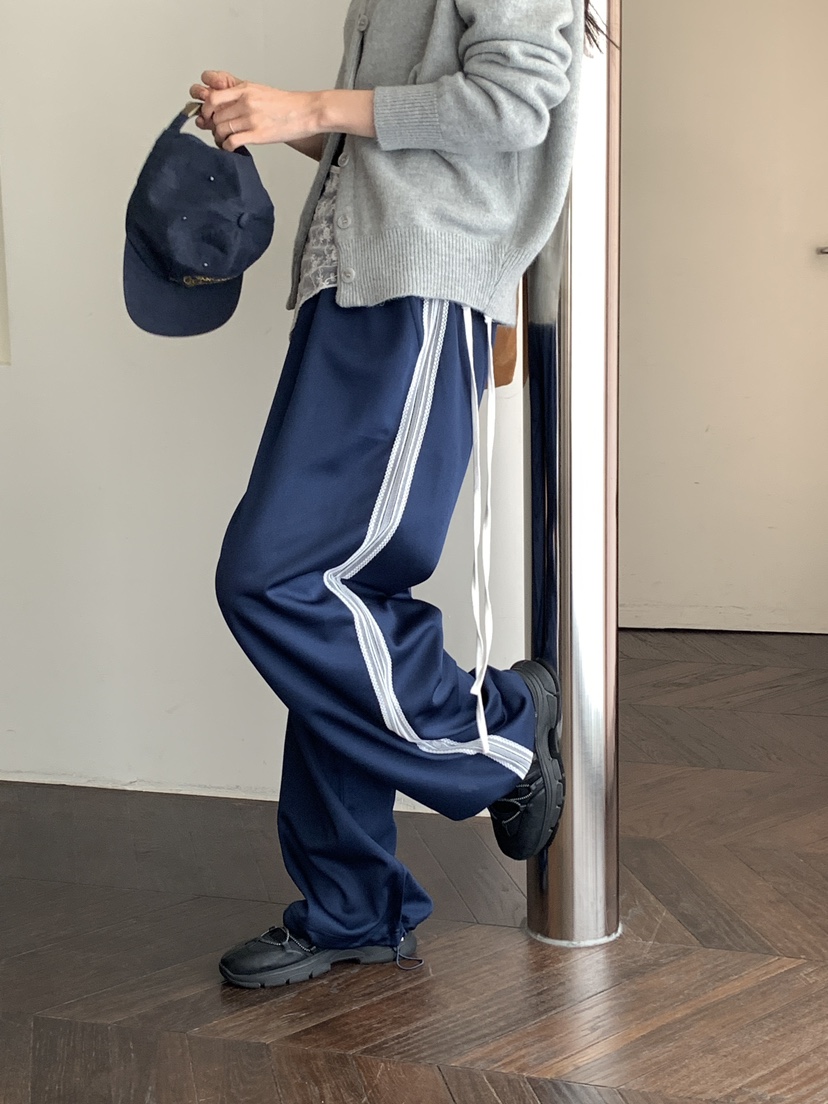 FRILL-T韓國代購㊣女裝新款真品人氣熱賣休閑時尚休閑褲蕾絲FRILL-T休閑褲