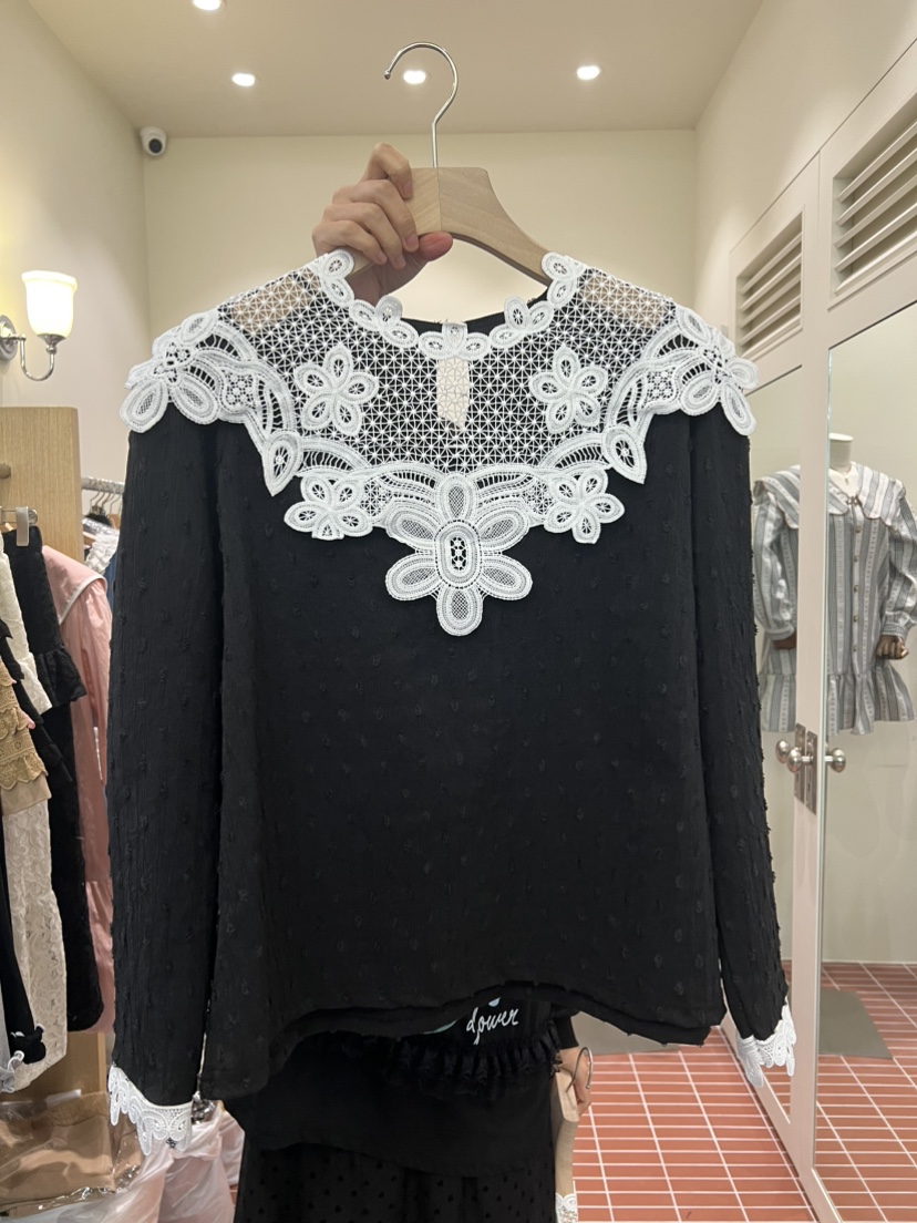 BE&amp;BE韓國代購㊣女裝新款時尚真品25秋夏推薦襯衫蕾絲衫BE&be襯衫/蕾絲衫圖色2