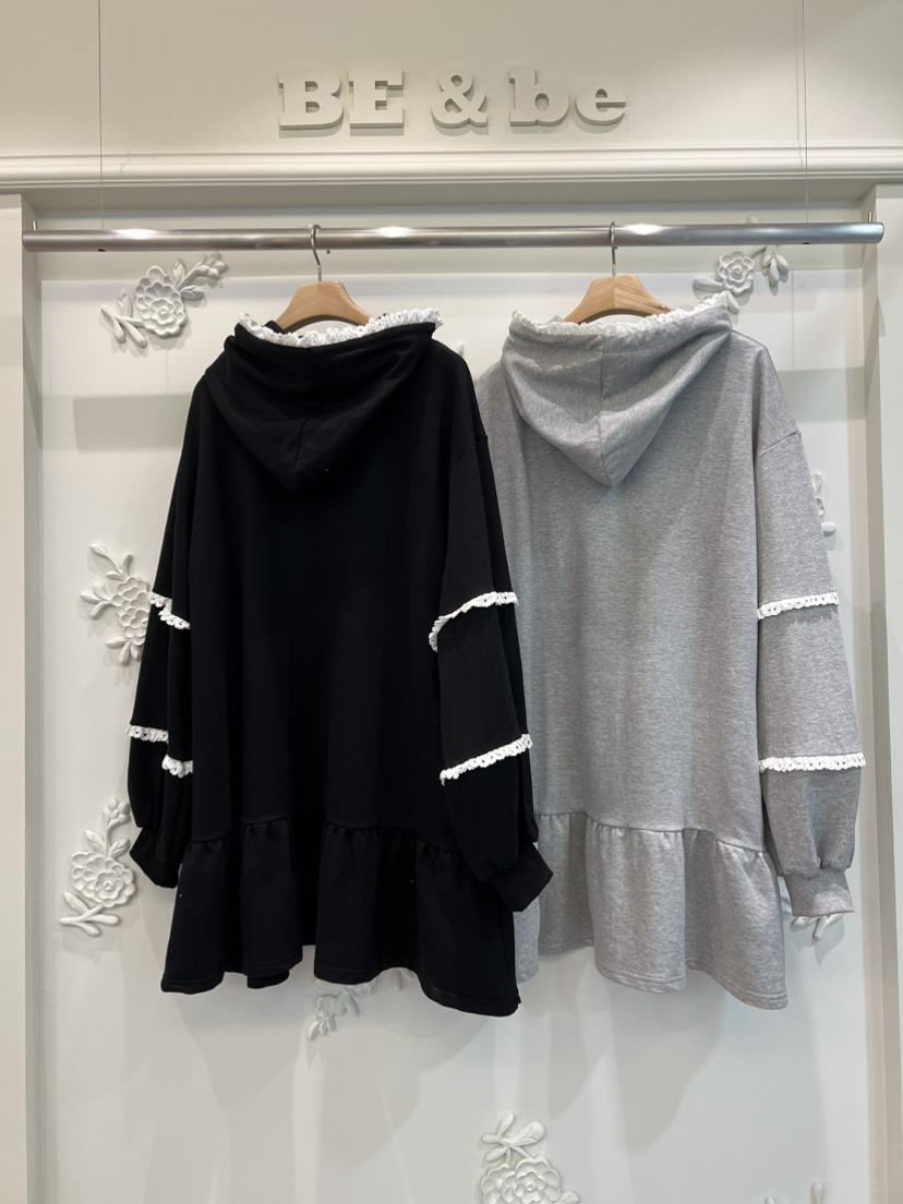 BE&amp;BE東大門㊣實拍女裝新品熱賣休閑職業人氣連衣裙連帽BE&be連衣裙