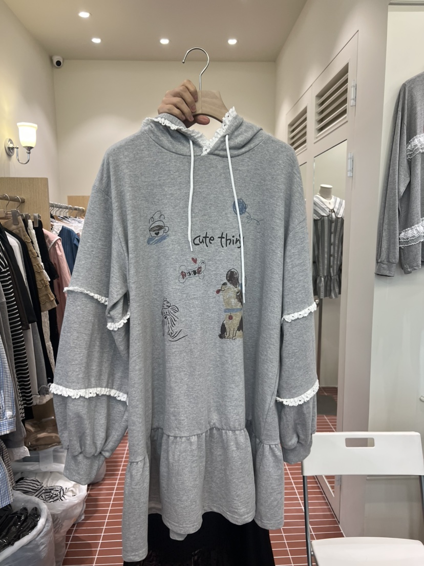 BE&amp;BE東大門㊣實拍女裝新品熱賣休閑職業人氣連衣裙連帽BE&be連衣裙圖色2