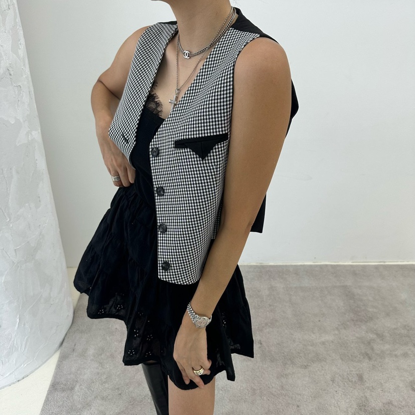 SOUIT韓國代購㊣女士新款25秋夏職業休閑熱賣人氣時尚真品馬甲SOUIT by mabel-L馬甲