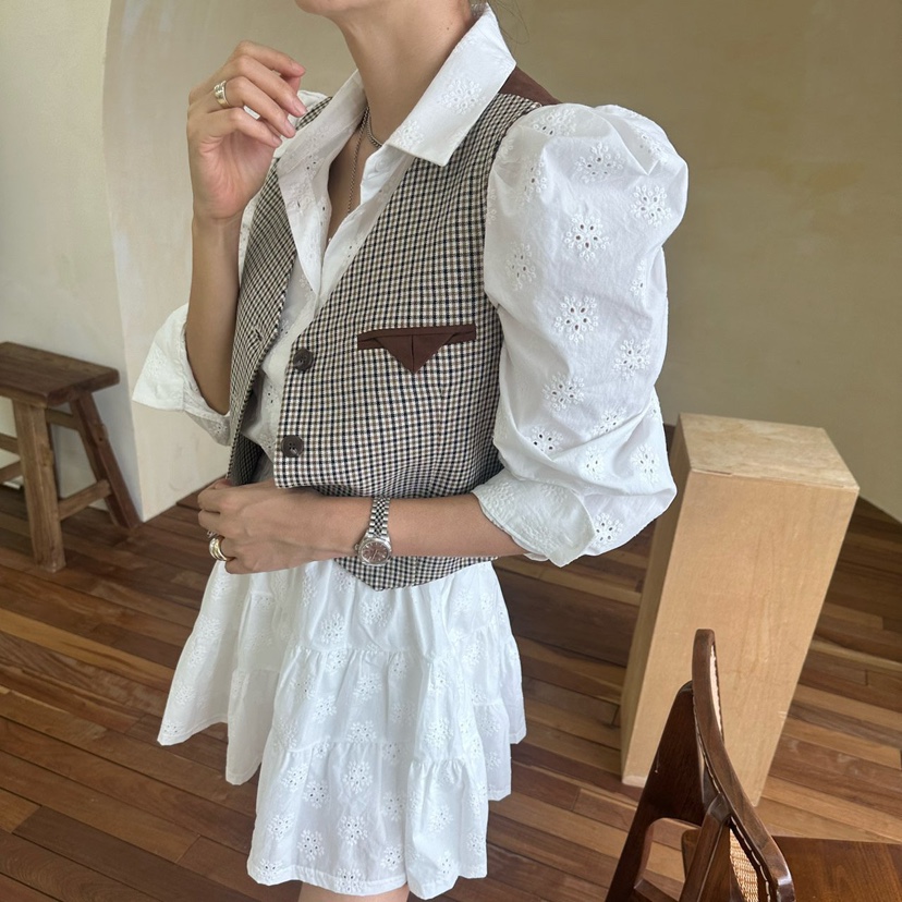 SOUIT韓國代購㊣女士新款25秋夏職業休閑熱賣人氣時尚真品馬甲SOUIT by mabel-L馬甲