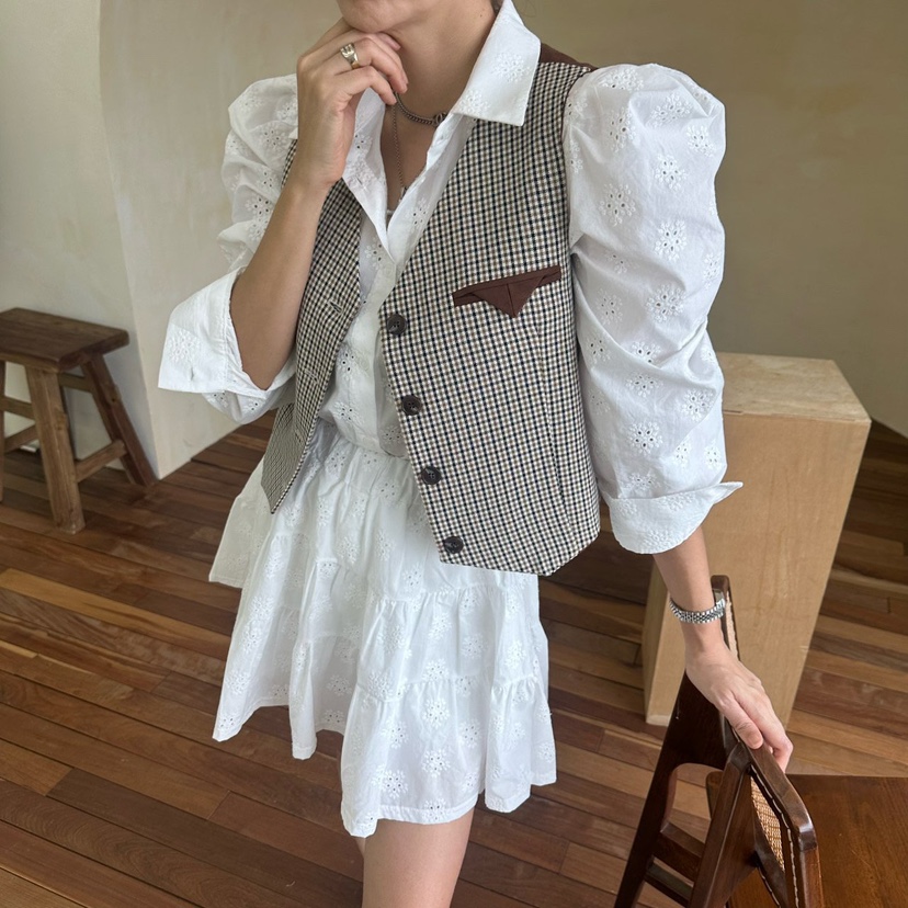 SOUIT韓國代購㊣女士新款25秋夏職業休閑熱賣人氣時尚真品馬甲SOUIT by mabel-L馬甲