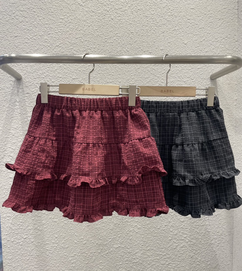 BABEL東大門㊣實拍女裝新品休閑人氣職業真品熱賣時尚短裙格紋BABEL短裙